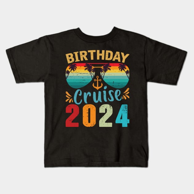 Birthday Cruise Squad Birthday Party Tee Cruise Squad 2024 Kids T-Shirt by Sowrav